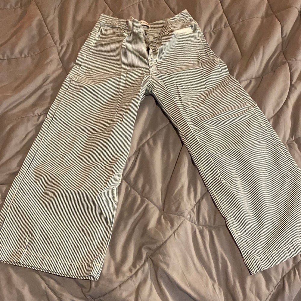 Flying monkey cropped stripe jean